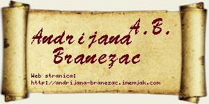 Andrijana Branežac vizit kartica